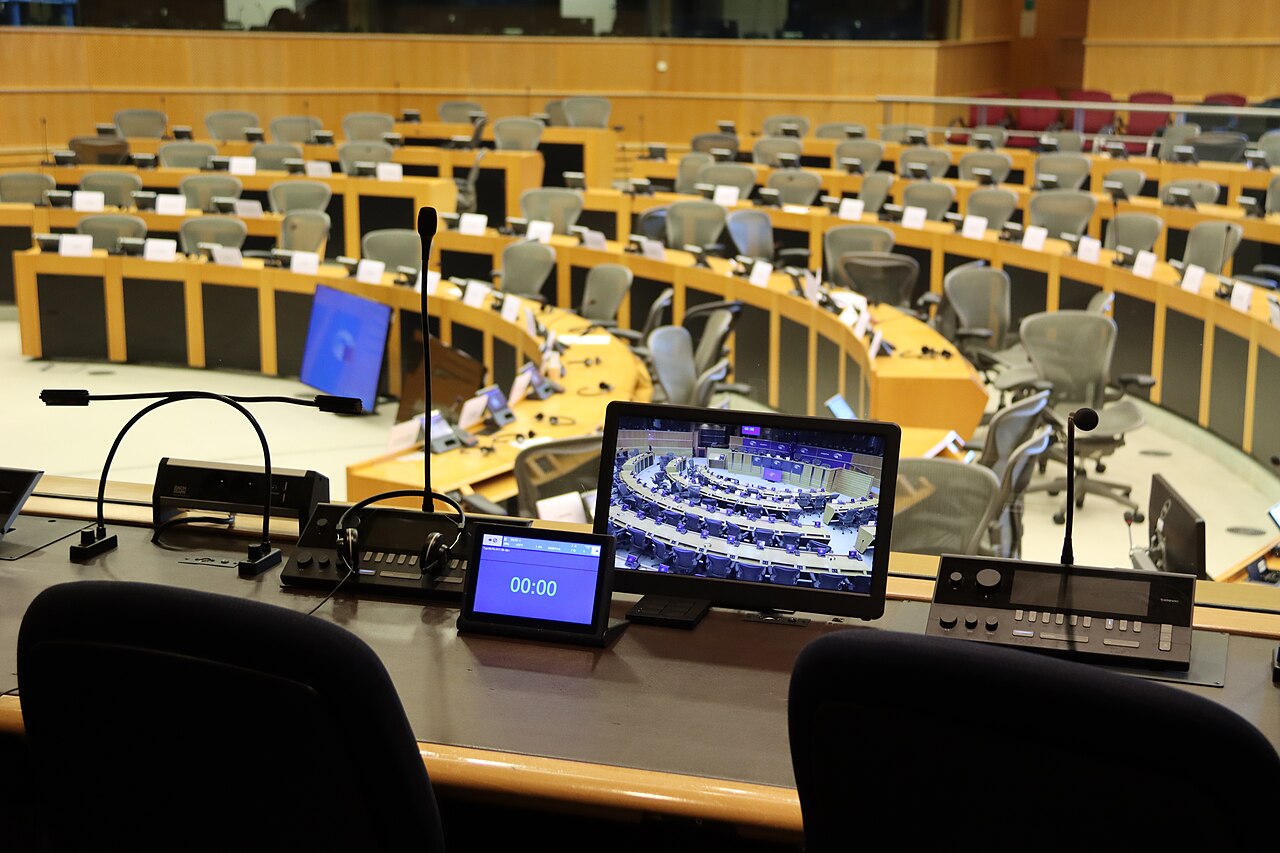 Conference interpreting booth